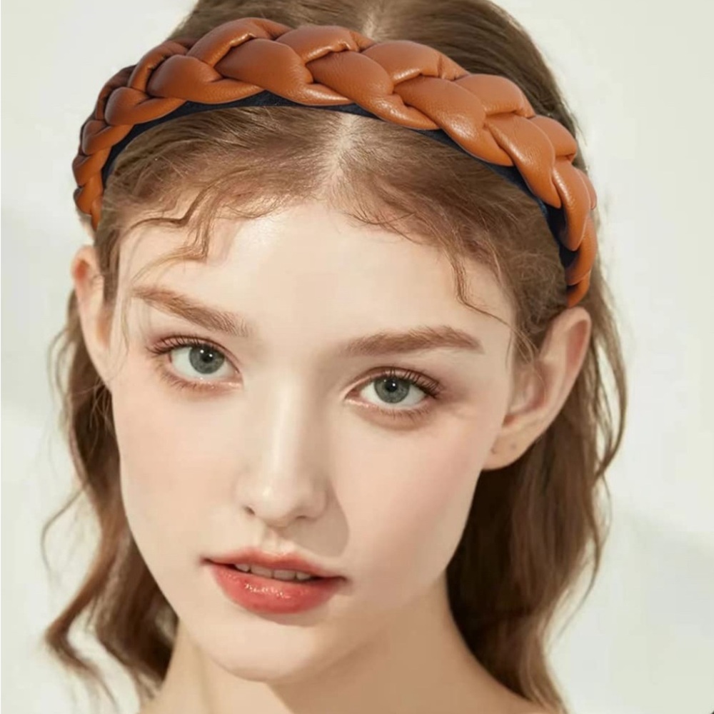 Scunci Brown Twisted Leather Headband